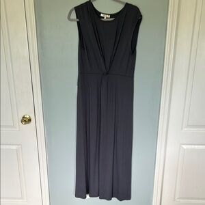 ANDREE BY UNIT Black Sleeveless Plunge Maxi Sundress